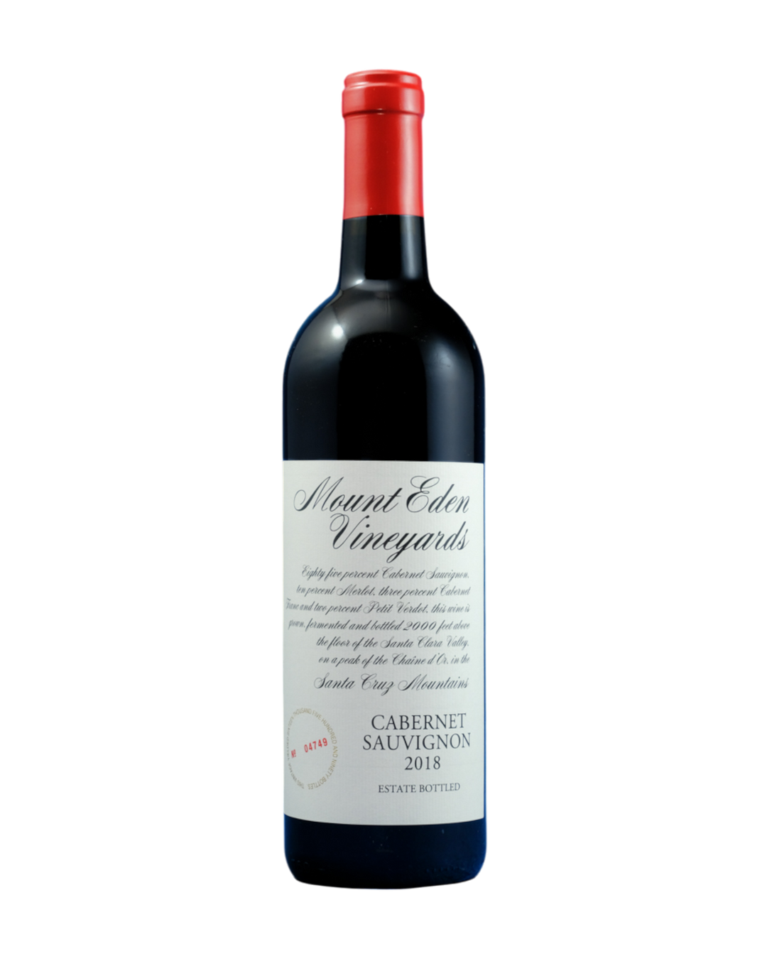 Mount Eden Vineyards Santa Cruz Mountains Cabernet Sauvignon