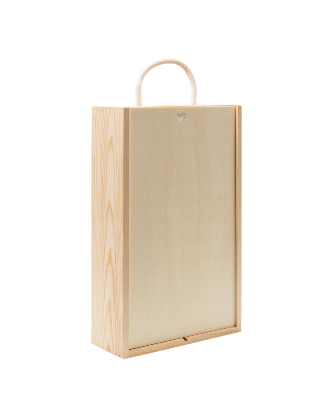 2 Bottle Wooden Gift Box Sliding Lid