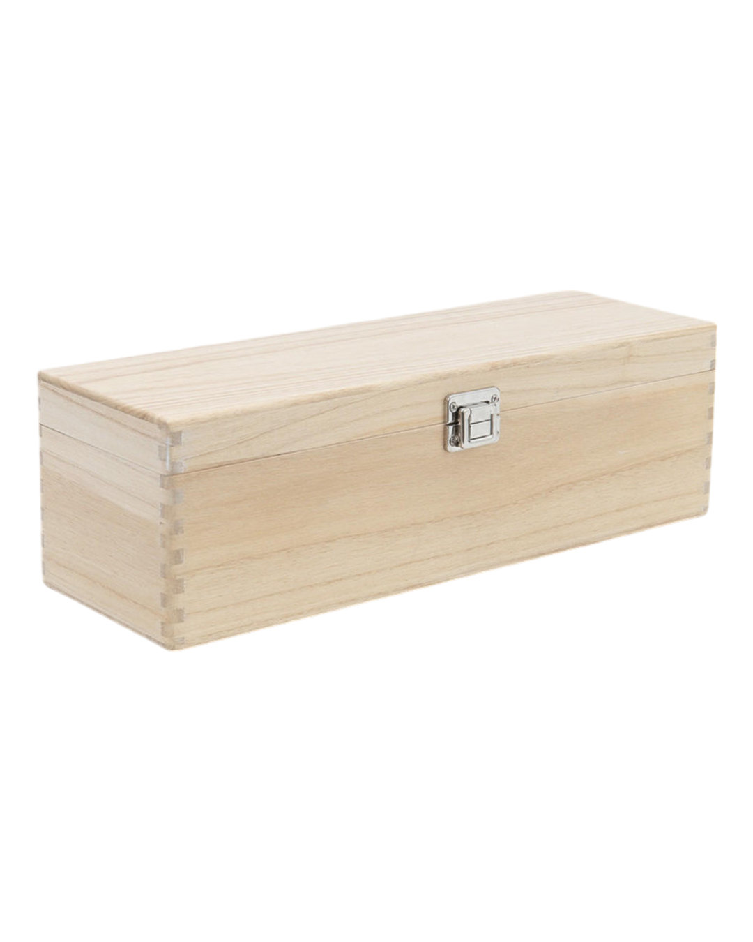 1 Bottle Wooden Gift Box Hinged Lid